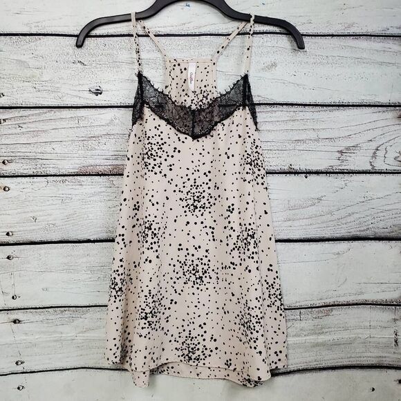 GeeGee Small white/Black Polka-dot Top - Picture 1 of 5